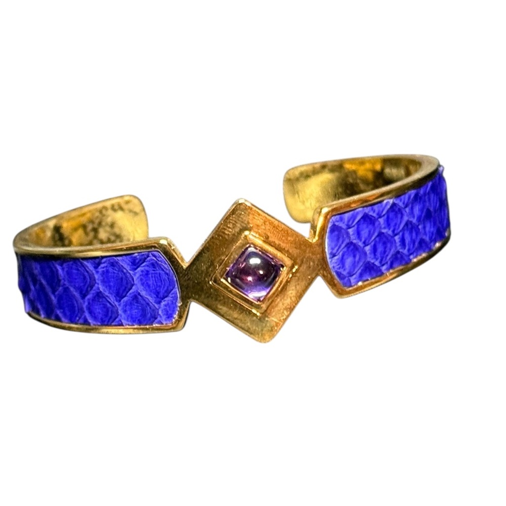 Rustic Cuff Gold and Purple Cuff Bracelet NWOT